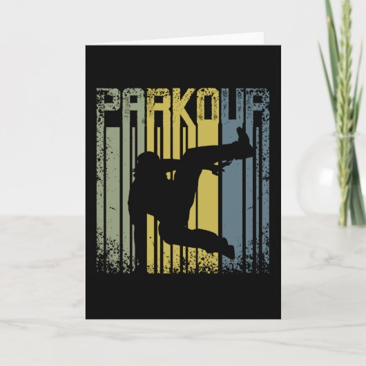 Carte Vintage Retro Parkour Freerunning (Devant)
