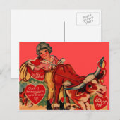 Carte vintage Retro Rodeo Valentine (Devant / Derrière)