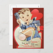 Carte vintage Retro Sailor Valentine (Devant / Derrière)