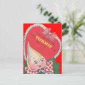 Carte vintage Retro Turnip Valentine (Debout devant)