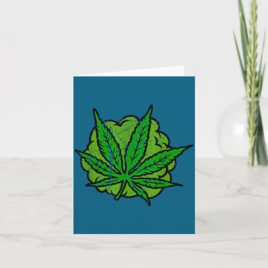 Carte Vintage Retro Weed 2026  (Devant)