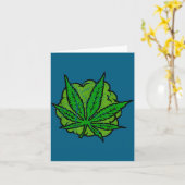 Carte Vintage Retro Weed 2026  (Fleur jaune)