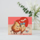 Carte vintage Retro Yam Valentine (Debout devant)