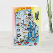 Carte vintage Rhode Island (Devant)