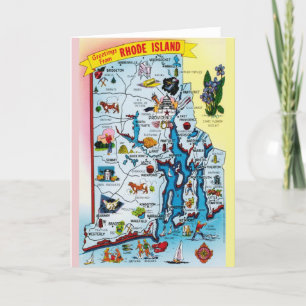Carte vintage Rhode Island