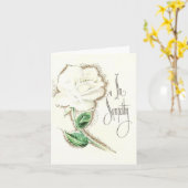 Carte vintage Rose (Fleur jaune)