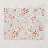 Carte vintage Rose Floral Garden Wedding Recette (Dos)