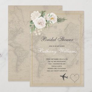 Carte Vintage Rustique Invitation de douche nuptia