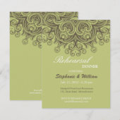 Carte vintage Sage Green Rehearer (Devant / Derrière)