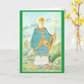 Carte vintage Saint et serpents Saint Patrick's Da (Fleur jaune)