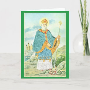 Carte vintage Saint et serpents Saint Patrick's Da