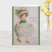 Carte Vintage Saint-Patrick (Fleur jaune)