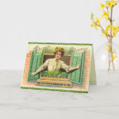 Carte Vintage Saint-Patrick (Fleur jaune)