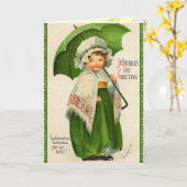 Carte Vintage Saint-Patrick (Fleur jaune)