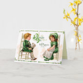 Carte Vintage Saint-Patrick (Fleur jaune)
