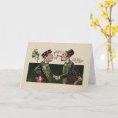 Carte Vintage Saint-Patrick (Fleur jaune)