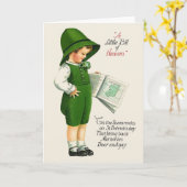 Carte Vintage Saint-Patrick (Fleur jaune)