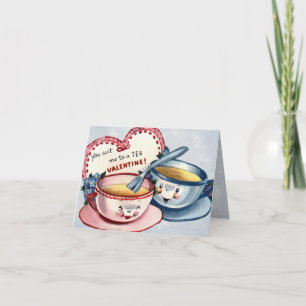 Carte vintage Saint Valentin pour enfants