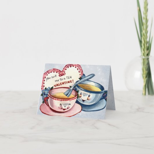 Carte vintage Saint Valentin pour enfants (Devant)