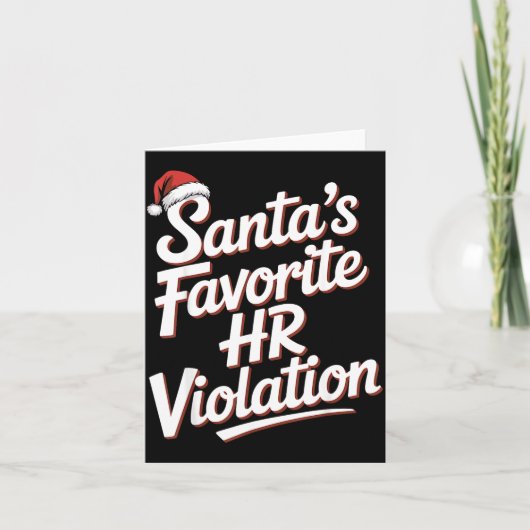 Carte Vintage Sarcastic Retro Hr Violation Christmas Off (Devant)