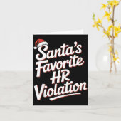 Carte Vintage Sarcastic Retro Hr Violation Christmas Off (Fleur jaune)