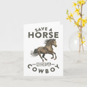 Carte Vintage Sauvez Un Cheval (Fleur jaune)