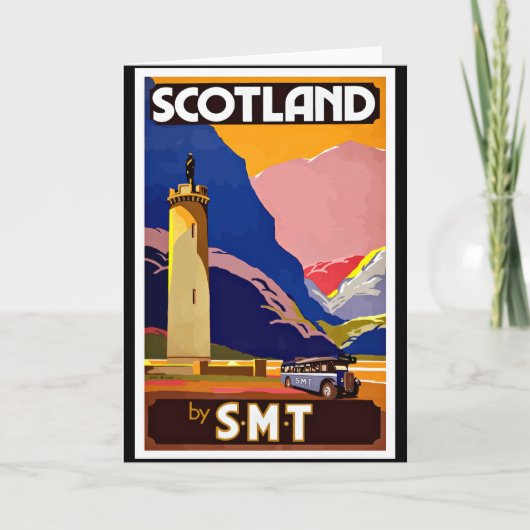 Carte vintage Scotland Travel Poster (Devant)