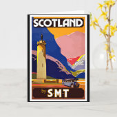 Carte vintage Scotland Travel Poster (Fleur jaune)