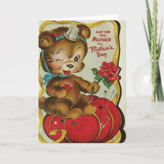 Carte vintage Seamstress Stitcher (Devant)