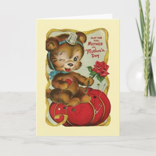 Carte vintage Seamstress Stitcher (Devant)