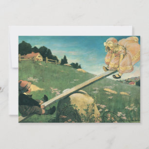 Carte Vintage See Saw Margery Daw, Jessie Willcox Smith