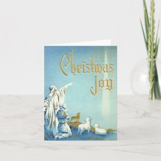 Carte vintage Shepherd Christmas Joy (Devant)