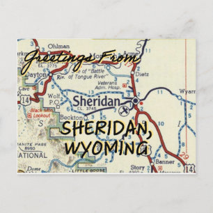 Carte Vintage Sheridan WY
