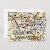 Carte Vintage Silver City NM (Devant / Derrière)