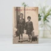 Carte vintage Sisters Day (Debout devant)