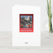 Carte Vintage Ski Poster, France, Chamonix, Mt Blanc (Dos)