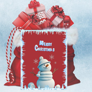 Carte Vintage Snowman Frosty Cheer Holiday