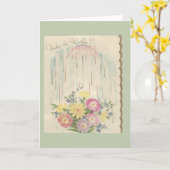 Carte Vintage "Sous La Météo" (Fleur jaune)