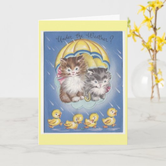 Carte Vintage - Sous le temps ? (Fleur jaune)