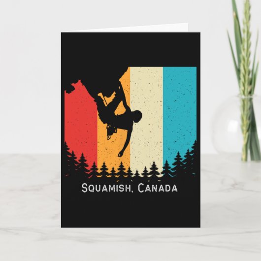 Carte Vintage Squamish, Canada Escalade Bloc  (Devant)