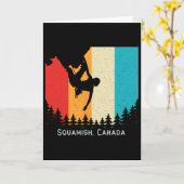 Carte Vintage Squamish, Canada Escalade Bloc  (Fleur jaune)