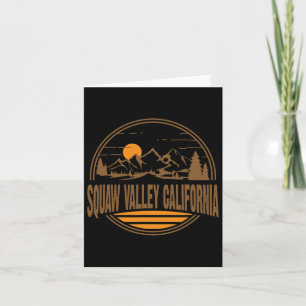 Carte Vintage Squaw Valley California Mountain Randonnée