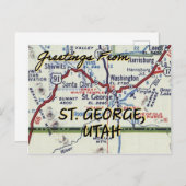 Carte Vintage St. George Utah (Devant / Derrière)