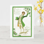 Carte Vintage ST. Jour des Patricks (Fleur jaune)