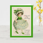 Carte Vintage St Patrick (Fleur jaune)