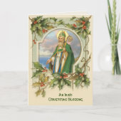 Carte Vintage St. Patrick Irish Christmas Blessing (Devant)