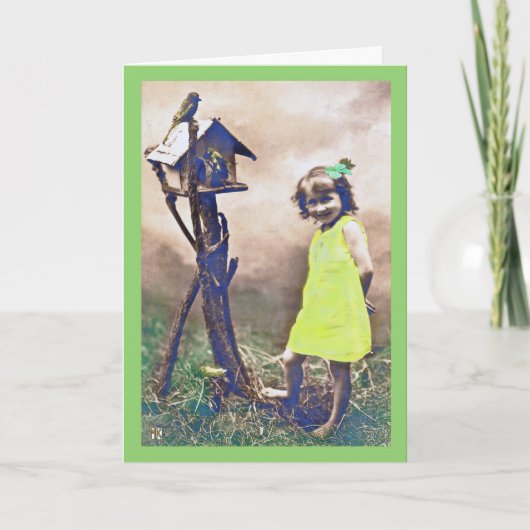 Carte vintage St. Patrick's Day Beauté pieds nus (Devant)