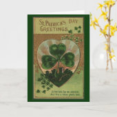 Carte vintage St. Patrick's Day Card (Fleur jaune)