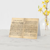 Carte Vintage Star Spanglisé Bannière Partition Lyrics (Fleur jaune)