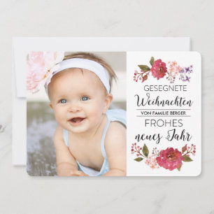 Carte Vintage-Strauß Urlaub Foto-Gruß